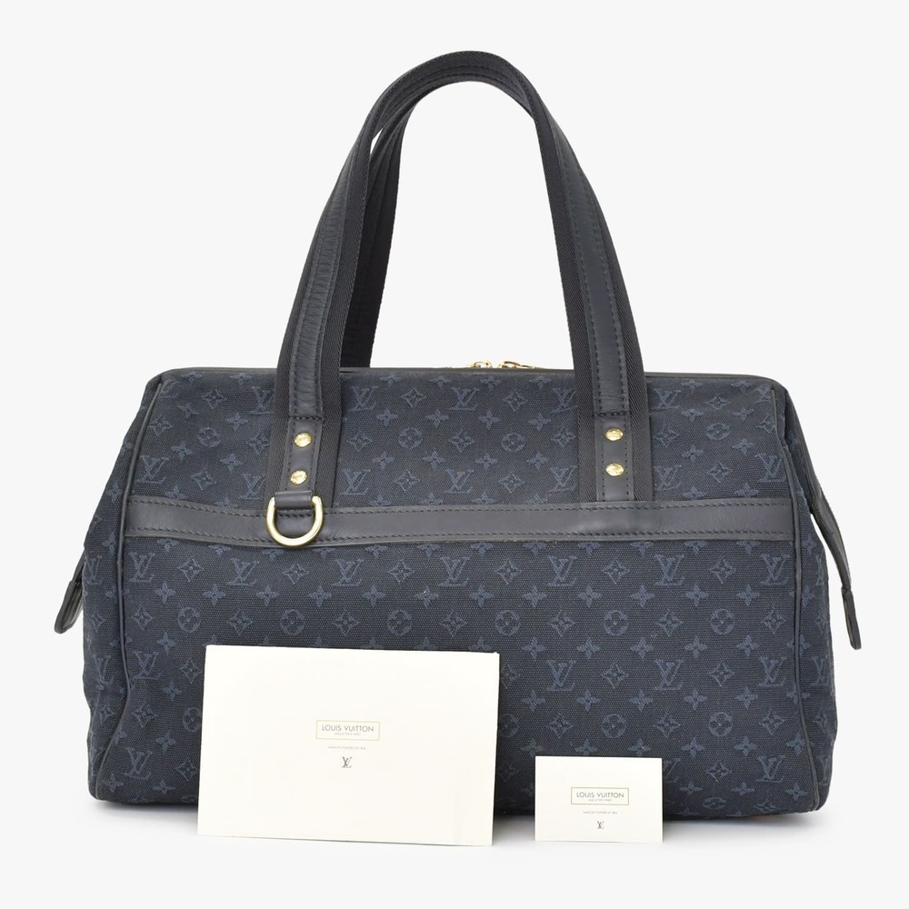 Louis Vuitton Monogram Blue Bag Navy Boston Josephine - Picture 2 of 9